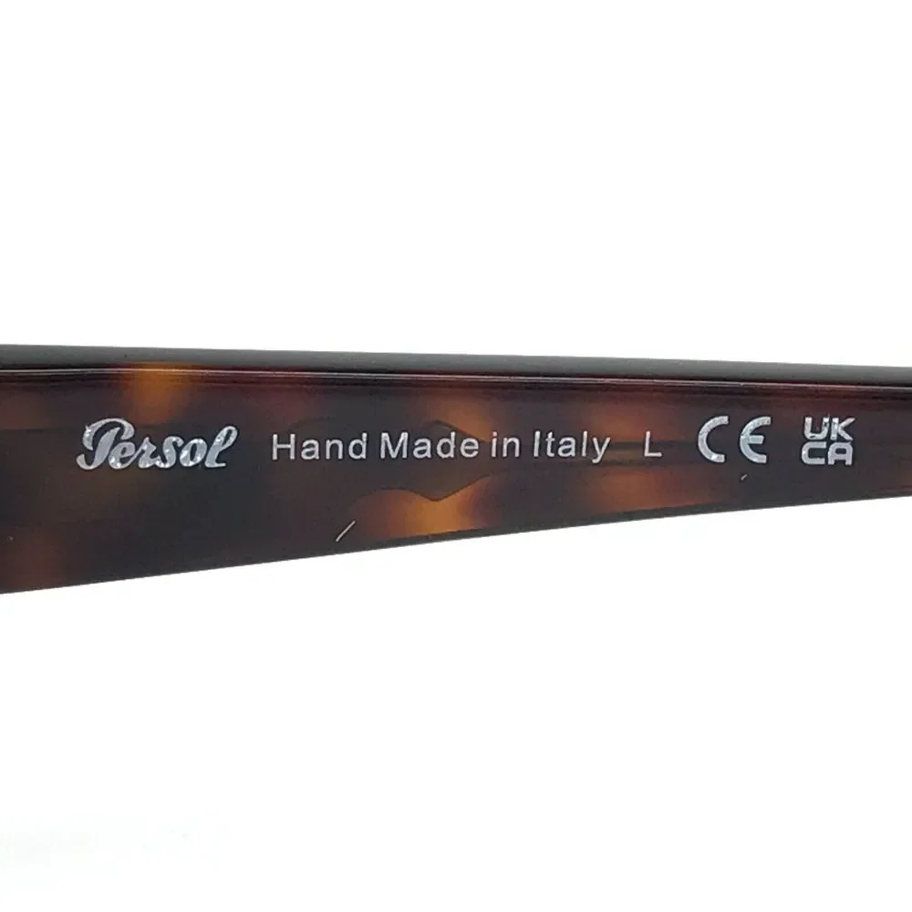 Persol Sunglasses 3288-S 24/31 Tortoise Rectangle Frames w/ Green Glass Lenses - Picture 12 of 12